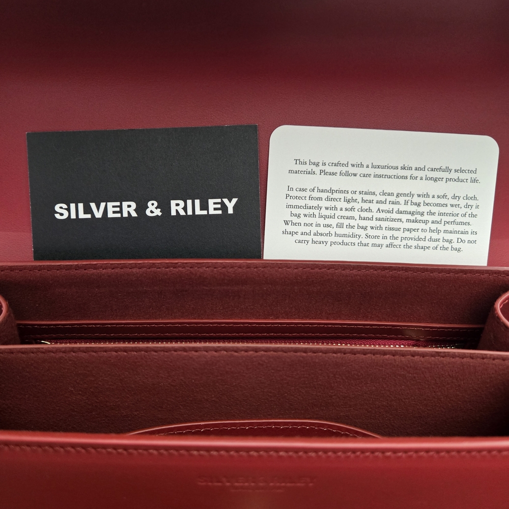 Silver & Riley Red Leather Satchel - Picture 12 of 16